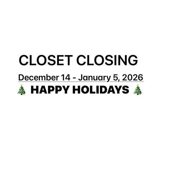 Closet Closing December 14th - January 5th, 2026 - Picture 1 of 1